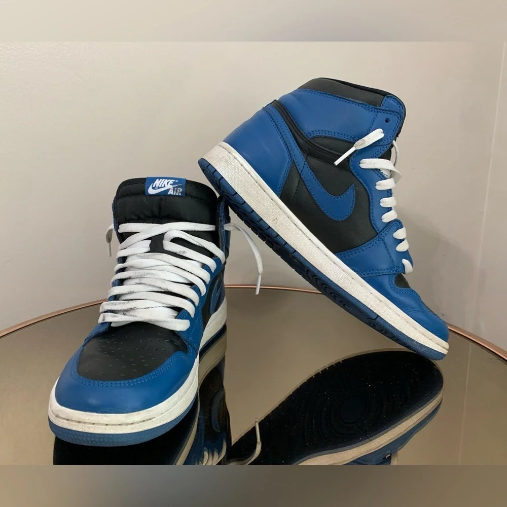 Air Jordan 1 Retro High‎ OG Dark Marina Blue 555088-404 Men's Size 9.5